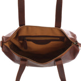 Shopper Schultertasche Henkeltasche Leder braun LE0034