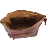 Umhängetasche Schultertasche Ledertasche Leder braun LE0058