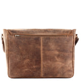 große Umhängetasche Schultertasche Messenger Bag Aktentasche Businesstasche Leder vintage braun LE3064