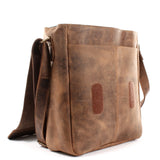 Umhängetasche Schultertasche Messenger Bag Kuriertasche Businesstasche Leder vintage braun LE3063