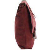 Umhängetasche Ledertasche Damen Schultertasche Wildleder bordeaux LE3027