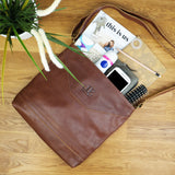 Umhängetasche Ledertasche Damen Schultertasche Leder braun LE0066