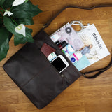 Umhängetasche Ledertasche Damen Schultertasche Leder dunkelbraun LE0066