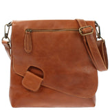 Umhängetasche Ledertasche Damen Schultertasche Leder cognac LE3027