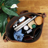 Umhängetasche Ledertasche Damen Herren Schultertasche Leder braun LE0067