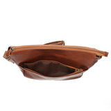 Umhängetasche Ledertasche Damen Herren Schultertasche Leder braun LE0067