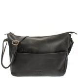 Umhängetasche Ledertasche Damen Herren Schultertasche Leder dunkelgrau LE0067