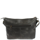 Umhängetasche Ledertasche Damen Herren Schultertasche Leder dunkelgrau LE0067