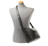 Umhängetasche Ledertasche Damen Herren Schultertasche Leder dunkelgrau LE0067