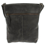 Umhängetasche Schultertasche Damen Herren Used Look Leder grau LE3072