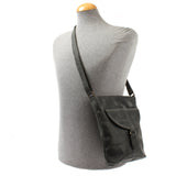 Umhängetasche Schultertasche Damen Herren Used Look Leder grau LE3072