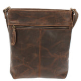 Umhängetasche Schultertasche Damen Herren Used Look Leder schlamm LE3072