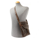 Umhängetasche Schultertasche Damen Herren Used Look Leder schlamm LE3072