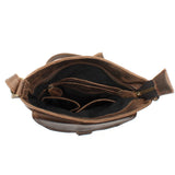 Umhängetasche Schultertasche Damen Herren Used Look Leder schlamm LE3072