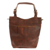 Umhängetasche Schultertasche Henkeltasche Damentasche Leder braun LE0054