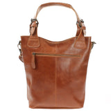 Umhängetasche Schultertasche Henkeltasche Damentasche Leder cognac LE0054