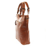 Umhängetasche Schultertasche Henkeltasche Damentasche Leder cognac LE0054