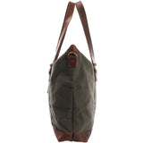 Weekender Reisetasche Shopper Damen Herren Leder Canvas grün LE2013
