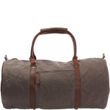 Weekender Reisetasche Sporttasche vintage Leder Canvas 53cm grau LE2004