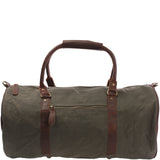Weekender Reisetasche Sporttasche vintage Leder Canvas 53cm grün LE2004