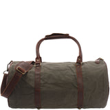 Weekender Reisetasche Sporttasche vintage Leder Canvas 53cm grün LE2004