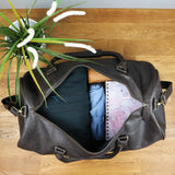 Weekender Reisetasche Sporttasche vintage Leder 53cm dunkelbraun LE2004