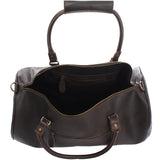 Weekender Reisetasche Sporttasche vintage Leder 53cm dunkelbraun LE2004