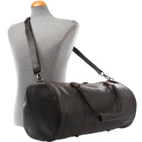 Weekender Reisetasche Sporttasche vintage Leder 53cm dunkelbraun LE2004