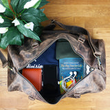 Weekender Reisetasche Sporttasche vintage Leder 53cm schlamm LE2004