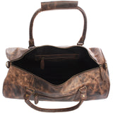 Weekender Reisetasche Sporttasche vintage Leder 53cm schlamm LE2004