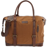 kleiner Weekender Shopper Damen Herren Leder Canvas cognac LE2006