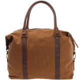 kleiner Weekender Shopper Damen Herren Leder Canvas cognac LE2006