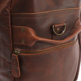 Weekender Sporttasche Reisetasche Ledertasche Damen Herren Leder 55cm braun LE2014