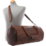 Weekender Reisetasche Sporttasche vintage Leder 53cm braun LE2004