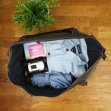 XXL Shopper Schultertasche Beuteltasche Leder Canvas grün LE2005