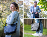 Umhängetasche Ledertasche Damen Herren Schultertasche Leder dunkelgrau LE0067