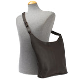 große Umhängetasche Schultertasche Beuteltasche Damentasche Leder dunkelbraun LE0055