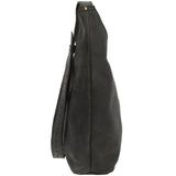 große Umhängetasche Schultertasche Beuteltasche Damentasche Leder grau LE0055