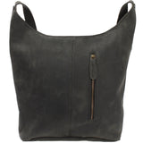 große Umhängetasche Schultertasche Beuteltasche Damentasche Leder grau LE0055