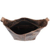 große Umhängetasche Schultertasche Beuteltasche Damentasche Leder schlamm LE0055