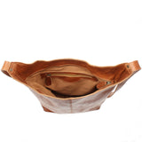 große Umhängetasche Schultertasche Beuteltasche Damentasche Leder cognac LE0055