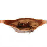 große Umhängetasche Schultertasche Beuteltasche Damentasche Leder cognac LE0055