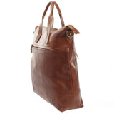 großer Shopper Henkeltasche Damentasche Leder braun LE0069