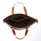 großer Shopper Henkeltasche Damentasche Leder braun LE0069