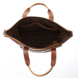 großer Shopper Henkeltasche Damentasche Leder braun LE0069