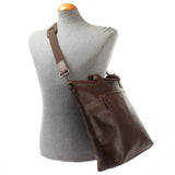 großer Umhängetasche Henkeltasche Leder dunkelbraun LE0069