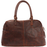 kleine Reisetasche Handgepäck Weekender Leder 47cm braun LE2023