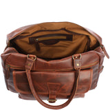 kleine Reisetasche Handgepäck Weekender Leder 47cm braun LE2023