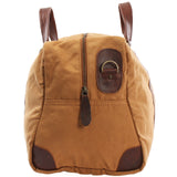 kleiner Weekender Sporttasche Canvas Leder 45cm cognac LE2009