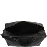 kleine Reisetasche Weekender Handgepäck Leder 45cm schwarz LE2009